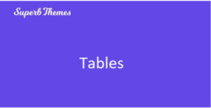 Superb Tables 109