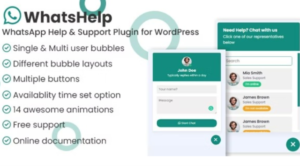 WhatsApp Chat Support Pro WordPress Plugin 1.0