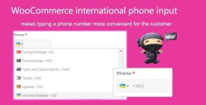 WooCommerce international phone input 2.1.3