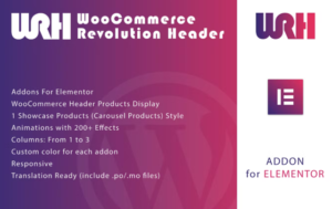 WooCommerce Revolution Header for Elementor 1.0