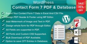 WordPress Contact Form 7 PDF, Google Sheet & Database 2.4.2