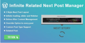 WordPress Infinite Related Next Post Manager 1.2