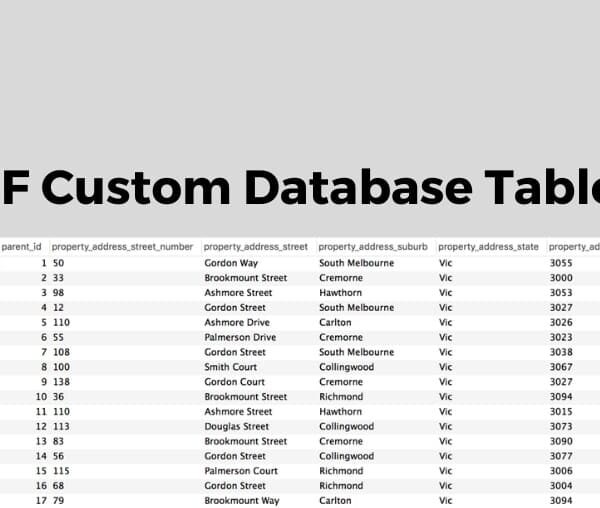 ACF Custom Database Tables 1.1.3