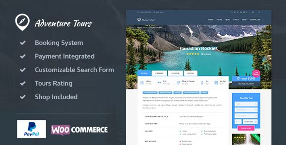 Adventure Tours - WordPress Tour/Travel Theme 5.3.0