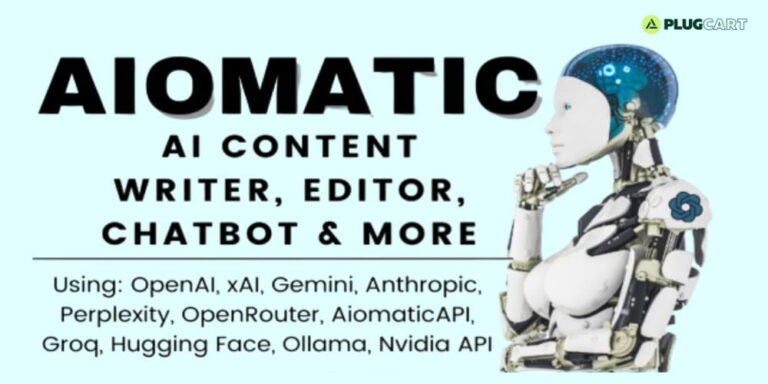 Aiomatic - AI Content Writer, Editor, ChatBot & AI Toolkit 2.6.8