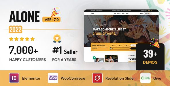 Alone Theme – Charity Multipurpose Non-profit WordPress Theme 7.9.0