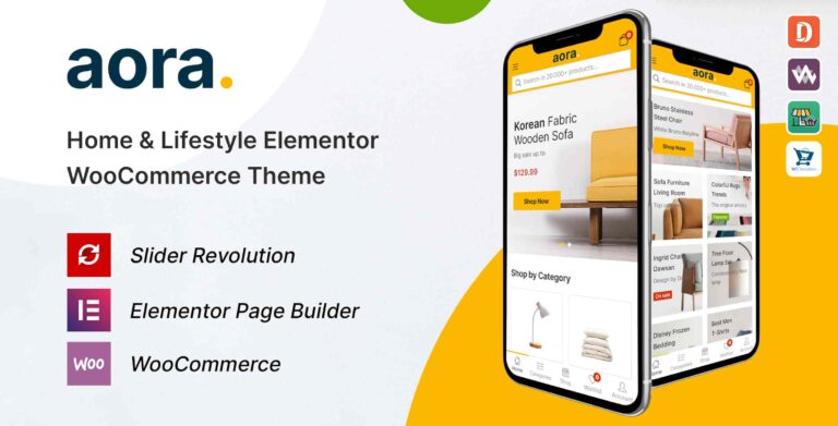 Aora - Home & Lifestyle Elementor WooCommerce Theme 1.3.16