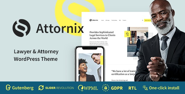 Attornix Theme - Attorney & Lawyer WordPress 1.1.7