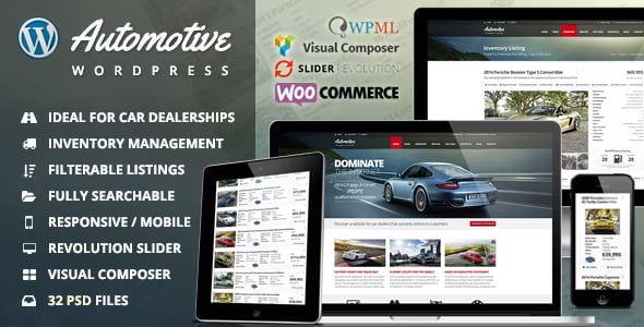 Automotive Theme Car Dealership Business WordPress Theme 13.3.3