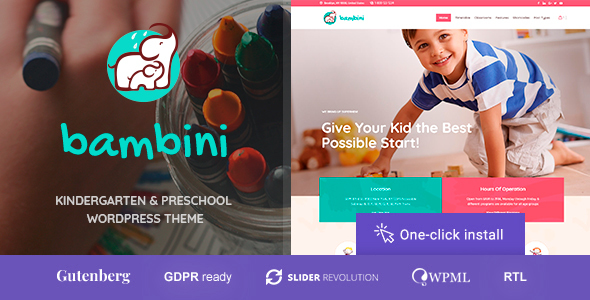 Bambini Theme - Pre-School and Kindergarten Theme 1.2.9