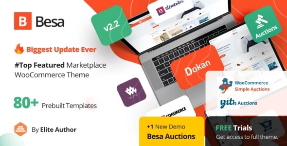 Besa Theme - Elementor Marketplace WooCommerce Theme 2.3.16