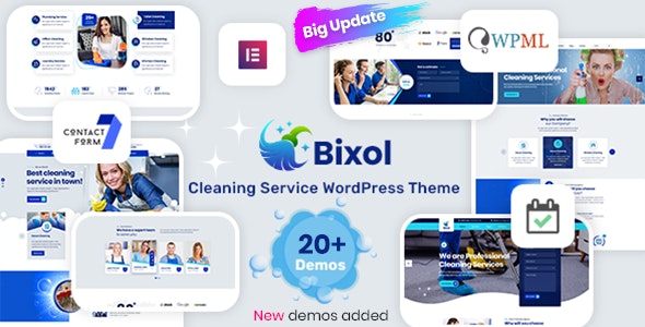Bixol Theme - Cleaning Services WordPress 1.7.1