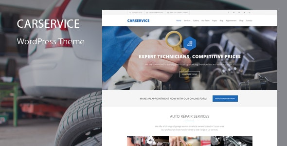 Car Service Theme - Auto Mechanic & Car Repair WordPress Theme 7.7