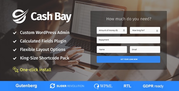 Cash Bay Theme - Banking and Payday Loans WordPress Theme 1.2.6