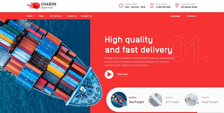 Charon Theme – Logistic, Transport and Cargo Company by Xtemos 1.3.1