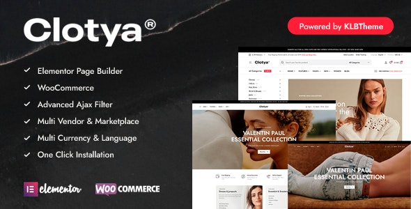 Clotya Theme - Fashion Store eCommerce Theme 1.4.8