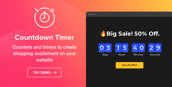 Countdown Timer - WordPress Countdown Timer plugin 1.4.0