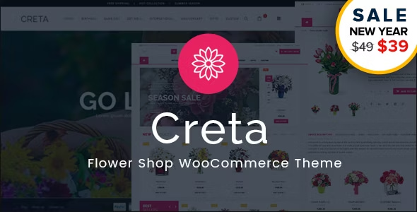 Creta Theme - Flower Shop WooCommerce WordPress Theme 5.8