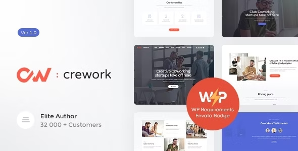 Crework Theme | Coworking and Creative Space WordPress Theme 1.1.9.2