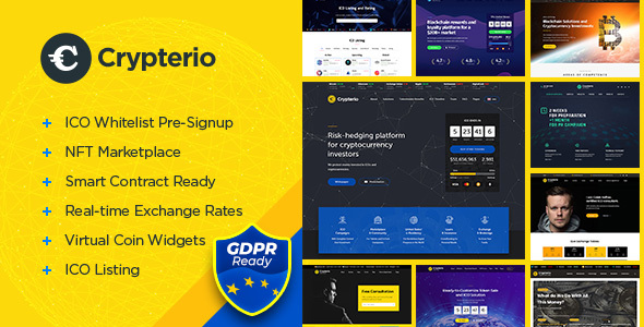 Crypterio Theme - NFT and Crypto Landing Page WordPress Theme 2.4.11