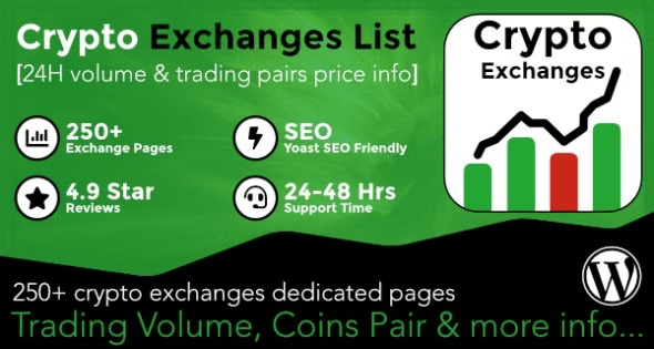 Cryptocurrency Exchanges List Pro - WordPress Plugin 3.0.1