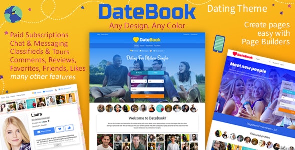 DateBook Theme - Dating WordPress Theme 4.9.8