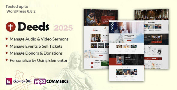 Deeds Theme – Best Responsive Nonprofit Church WordPress Theme 10.8