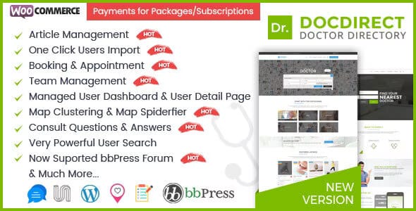 DocDirect Theme - WordPress Theme for Doctors and Healthcare Directory 8.1.1