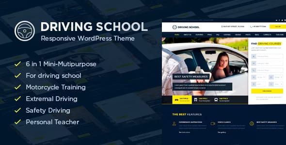 Driving School Theme - WordPress Theme 1.4.9