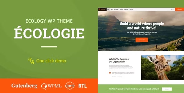 Ecologie Theme - Environmental NGO & Ecology WordPress Theme 1.1.1