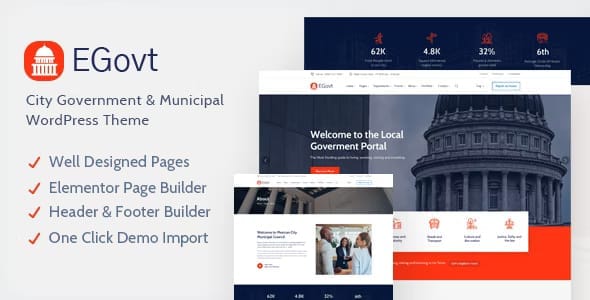 EGovt Theme - City Government WordPress Theme 1.6.5