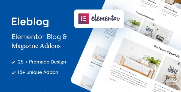 Eleblog - Elementor Magazine and Blog Addons 2.0.3
