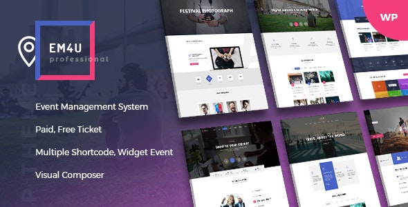 EM4U Theme – Events WordPress Theme for Booking Tickets 1.8.7