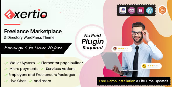 Exertio Theme – Freelance Marketplace Premium WordPress Theme 1.3.4