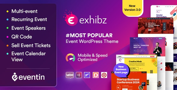 Exhibz Theme | Event Conference WordPress Theme 3.0.9