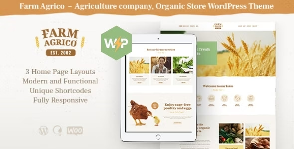 Farm Agrico Theme | Agricultural Business & Organic Food WordPress Theme 1.3.12