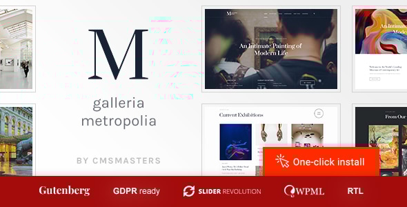 Galleria Metropolia Theme - Art Museum & Exhibition Gallery Theme 1.3.5