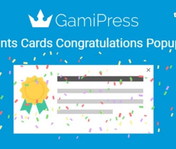 GamiPress Points Cards – Congratulations Popups WordPress Plugin 1.1.4