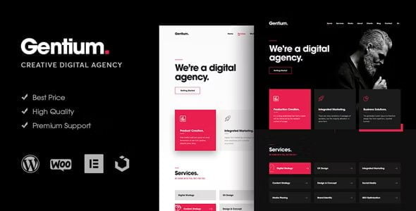 Gentium – A Creative Digital Agency WordPress Theme 1.2.3