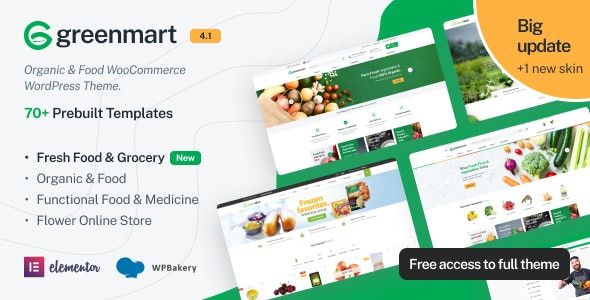 GreenMart Theme – Organic & Food WooCommerce WordPress Theme 4.2.12