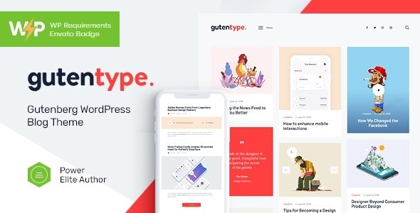 Gutentype Theme | 100% Gutenberg Blog Theme + Elementor 2.1.12