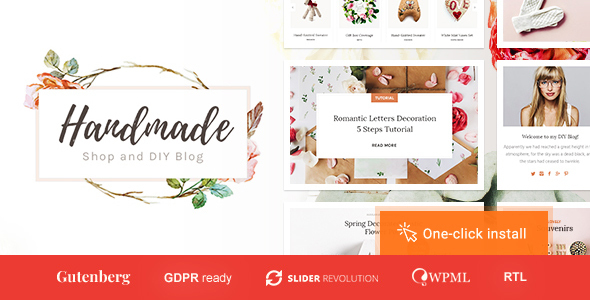 Handmade Shop Theme - Handicraft Blog & Store Creative WordPress Theme 1.3.9