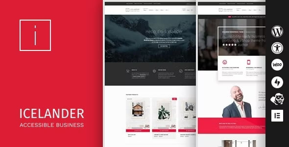 Icelander Theme - Accessible Business Portfolio & WooCommerce WordPress Theme 1.7.6