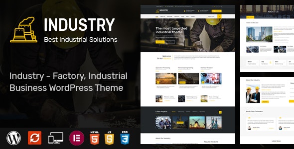 Industry Theme - WordPress Theme for Factory and Industrial Business 3.2