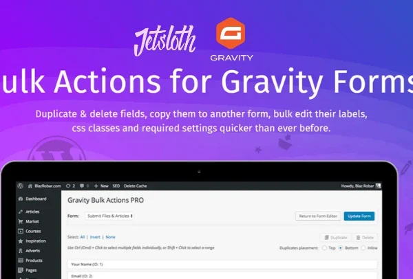 Jetsloth Gravity Forms Bulk Actions Pro 1.4.8