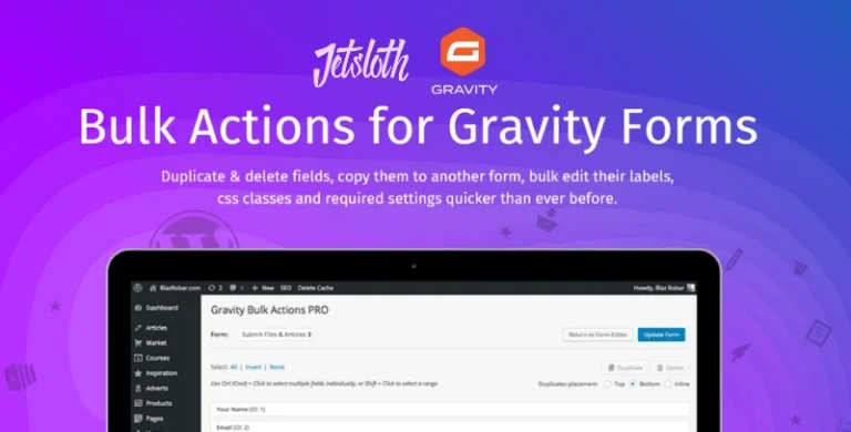 Jetsloth Gravity Forms Bulk Actions Pro 1.4.8
