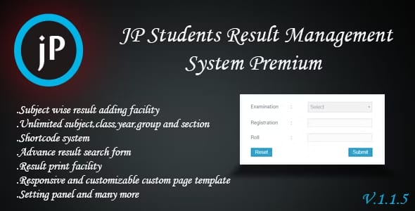 JP Students Result Management System Premium 1.1.7