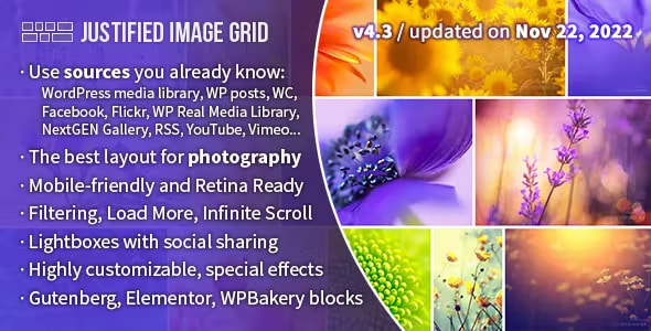 Justified Image Grid - Premium WordPress Gallery 4.8