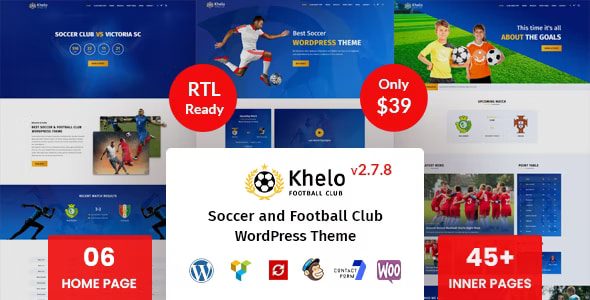 Khelo - Soccer & Sports WordPress Theme 2.8.0