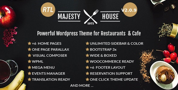 Majesty Theme - Restaurant WooCommerce WordPress Theme 2.0.7